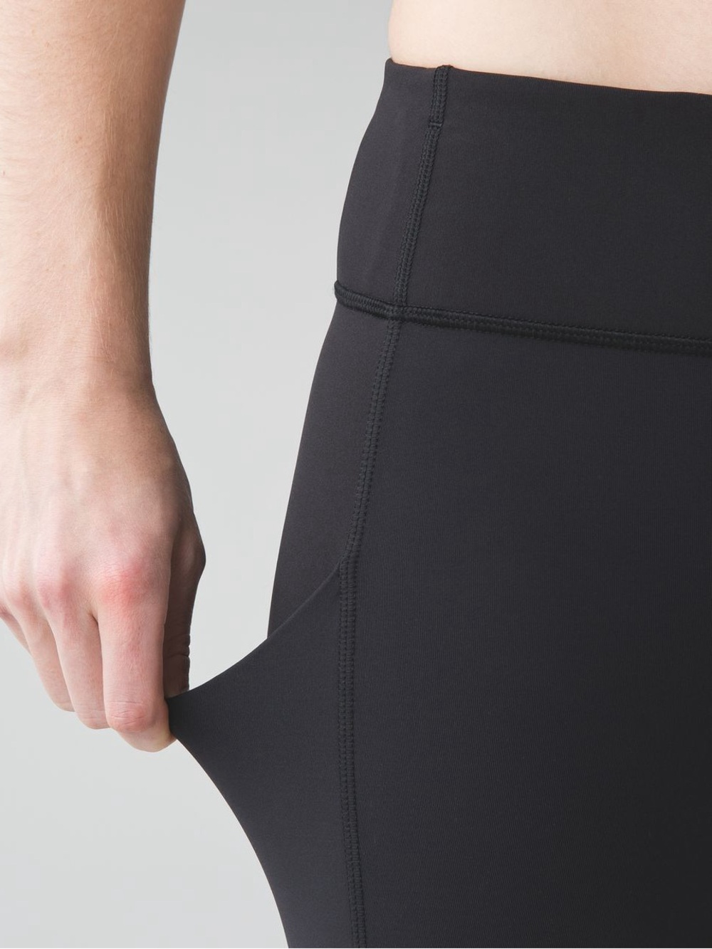 Lululemon Speed Tight Black High Rise Leggings with Pockets and Ruched Ankles - Picture 3 of 9